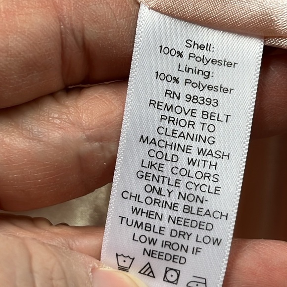 DENNIS BASSO Multi Pink/Green Floral Spring Coquette Career Boho Trench Coat 1X - Picture 14 of 16